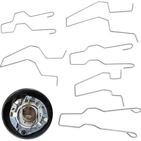 Pince de Phare de Voiture, 6 Pinces pour H1/H3/H4/H7, Pince à Ressort de Lampe Frontale en Acier, clips de fixation, pour phare à faisceau bas, Compatible avec Divers Modèles de Voitures (1/5)