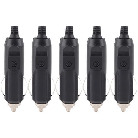 Lot de 5 connecteurs mâles allume-cigare 12V/24V 5A pour voiture (à monter soi-même). (1/5)
