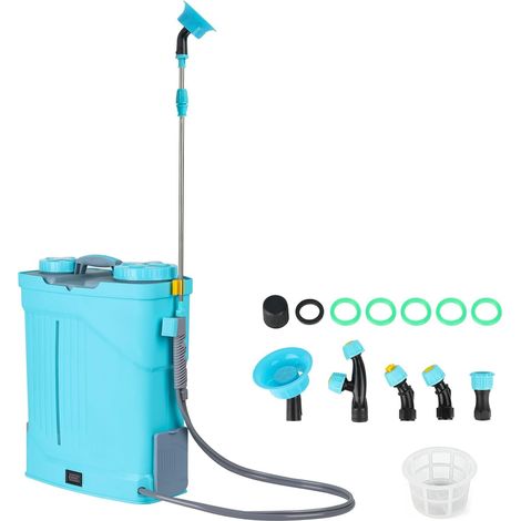 Akku-Drucksprühgerät, kompatibel mit Makita 21V-Akku, 20L Gartenspritze  Mit Teleskoplanze (47-80cm), 5 Düsen und Filter, Schultergurt für Unkrautbekämpfung und Düngung (Akku nicht im Lieferumfang ent (1/5)