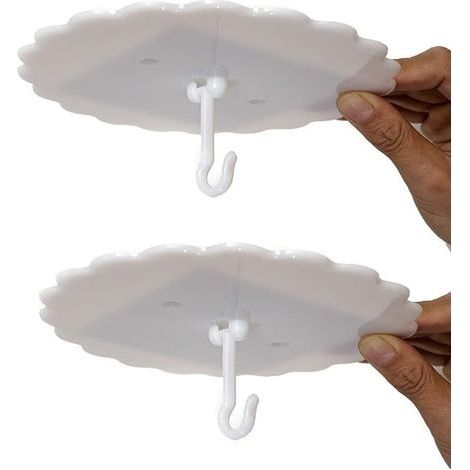 Lot de 2 crochets de plafond en forme de dôme super colle – Moustiquaire et auvent de lit (12 cm, 2 ensembles) – Installation facile, sans clous (1/4)
