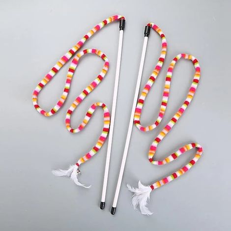 Jouets pour chats, jouets à plumes, jouets interactifs pour chats, alternative aux barres à chat avec clochettes, lot de 3 (1/5)