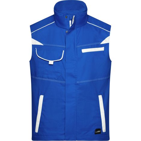 James & Nicholson Funktionelle Weste im sportlichen Look JN850 Gr. 6XL royal/white (1/5)