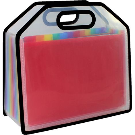 Tragbares Kartenfachdesign für einfaches Mitnehmen geräumige Schreibtisch-Organizerbox für Dokumente im A4- und Letter-Format farbenfrohe, erweiterbare Dokumententaschen für eine übersichtliche Aufbew