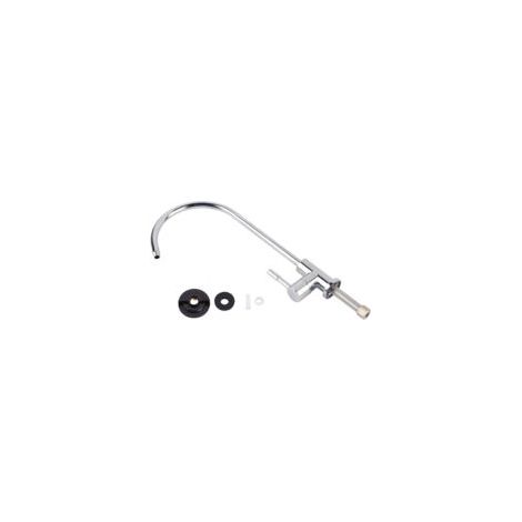Robinet d'évier de cuisine mitigeur 360° Acier inoxydable Finition chrome Compatible systèmes filtration eau Hauteur 32cm