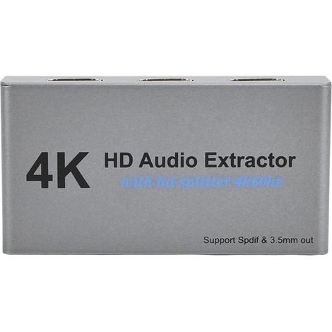 Extracteur Audio HDMI 4K avec Convertisseur 1 vers 2 et Port USB pour Matériel Informatique (1/5)