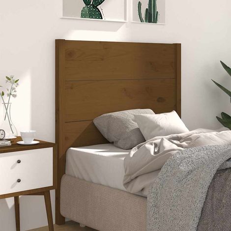 vidaXL Cabecero madera maciza de pino marrón miel 81x4x100 cm (1/5)