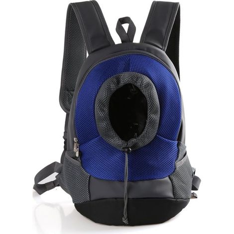 Sac à Dos Respirant Confortable pour Animaux de Compagnie pour Faire du vélo, Faire de la randonnée, Voyager, Faire du Shopping (L Size, Blue)-Fei Yu (1/3)