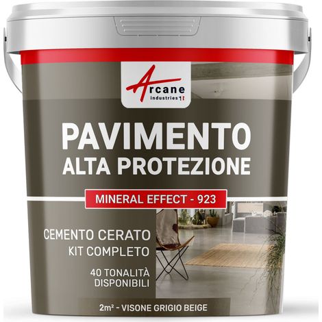 Microcemento per pavimenti interni: alta protezione - 2 m² (in 2 strati) Visone Grigio Beige - ARCANE INDUSTRIES