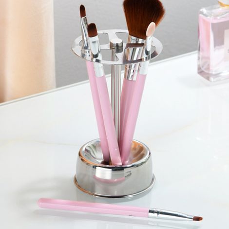 Kosmetikpinselhalter aus Edelstahl – Ablagefläche für Toilettenartikel und Make-up-Zubehör (1/5)