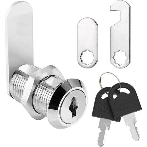 Serrure de sécurité 30 mm pour boîte aux lettres, serrure à came pour tiroir d'armoire à boîtes aux lettres (avec clé), serrure à levier pour porte d'armoire à outils, armoire de rangement (1/5)
