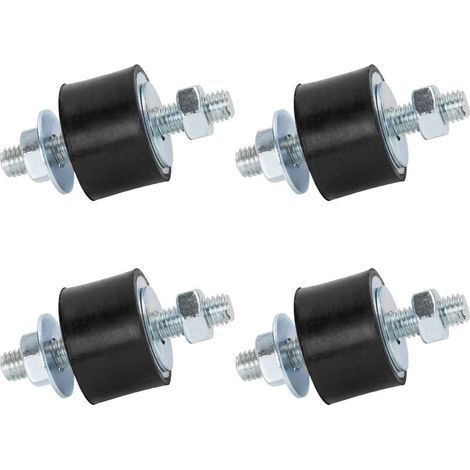 Bloc Silent Echappement Male Caoutchouc Goujons Amortisseur M8 30x20 mm 4 Pack Anti Vibration Isolateur Monte D’Isolation de Vibration pour Mini Split Pompes à Chaleur, Compresseurs d’air (1/5)