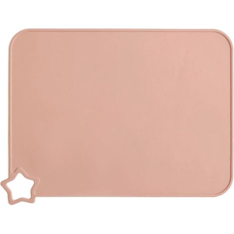 Sets de table souples en silicone pour bébé, résistants à la chaleur et épais, rose clair. (1/5)