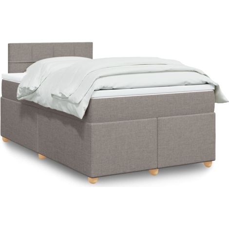 Boxspringbett mit Matratze Taupe 120x200 cm Stoff (1/5)