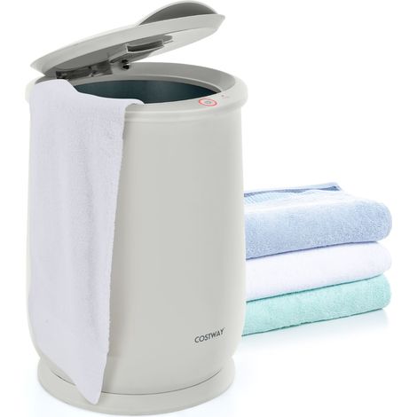 COSTWAY Bathroom Towel Warmer Bucket Portable Spa Hot Towel Heater-Grey (1/5)