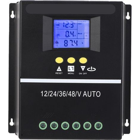 Contrôleur de charge solaire 12V 24V 36V 48V Batterie photovoltaïque Régulateur de panneau MPPT auto-adapté Système d'alimentation domestique 80A,
