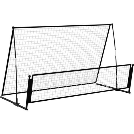 But de football gonflable deux-en-un, 202x104x120 cm, en acier. (1/5)