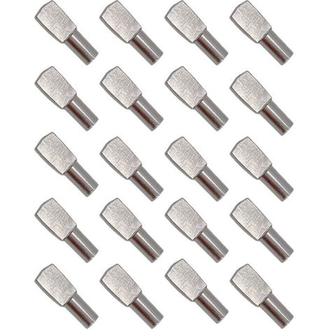 Clou de support d'étagère, 5 mm, pour armoire, accessoires de table, 20 pièces (argent) (1/4)