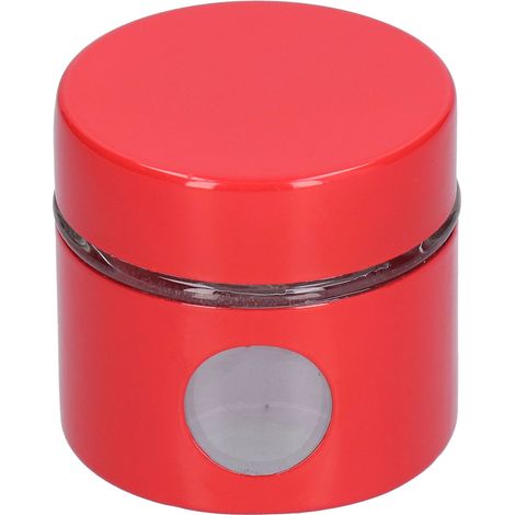 Mini boîtes de conservation pour thé en acier inoxydable, boîte de conservation portable pour café moulu, rouge (1/4)