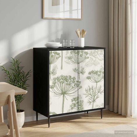 vidaXL Sideboard GOTHA Black Oak 69 x 33 x 76 cm Engineered Wood (1/5)