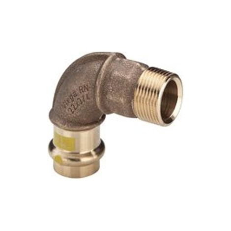 Viega Modèle numéro 2614 Coude plomberie 90° rouge 22mm (1/4)