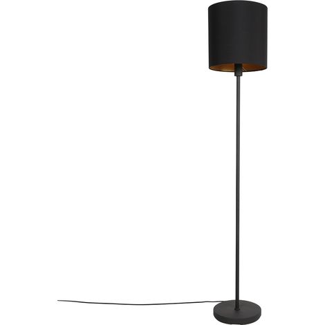 Mexlite - stehlampe - Noor - schwarz - leinen metall - Ø 30cm - (1/4)