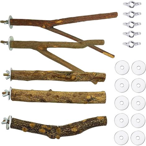 Beyamis Perchoir perroquet bois poivre - Cage oiseau accessoire jouet (1/5)