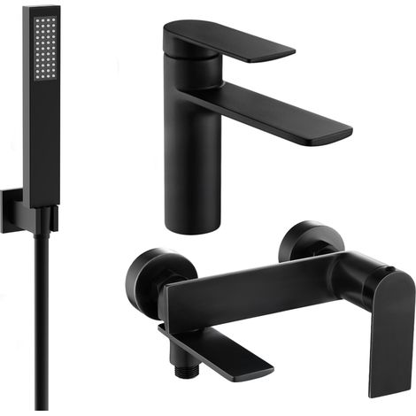 Ensemble bain Mexen Zero R02, noir - 71103R02-70 (1/4)