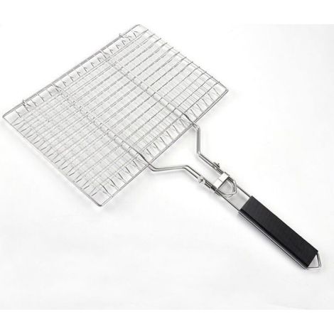 Panier Barbecue - Acier Inoxydable - 49,5 x 32 x 1,8 cm - Pour Grill Extérieur Intérieur - 1 Pièce (1/5)
