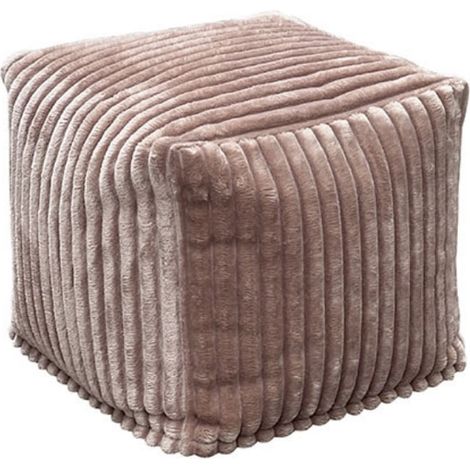 Pouf en velours côtelé camel Casita LIZARD