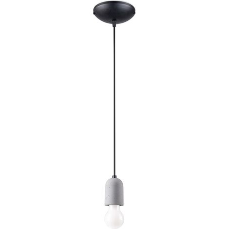 Suspension industrielle noir/gris 14cm NESO E27 Sollux (1/5)