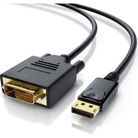 CSL DisplayPort Video-Kabel, 20 Pins, DVI-D, Monitorkabel, HDCP und EDID Zertifiziert, FHD Ausflösung - 2m (1/5)