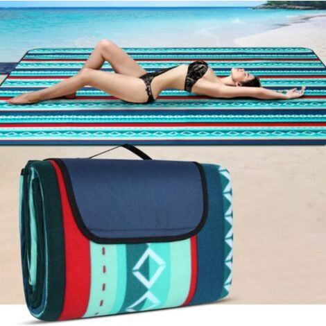 Waterproof picnic blanket 200 x 200 cm – Outdoor picnic blanket – Insulated fleece picnic mat – Large picnic blanket with carry handle (1/3)