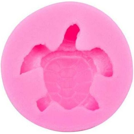 Moule Silicone Tortue Moule Tortue Moulle Silicone Patisserie Moulle Silicone Patisserie 3d Moules à Fondant en Silicone Tortues pour Biscuits Gelée Mousse Bonbons Chocolat 4.74.71.5cm Rose 2pcs,KoleZ (1/5)