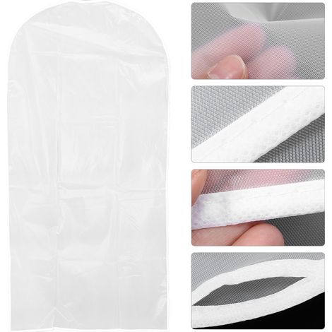 Lot de 5 housses de protection pour vêtements suspendus (costumes, manteaux), sac de rangement pour armoire, 60 x 80 cm (1/5)