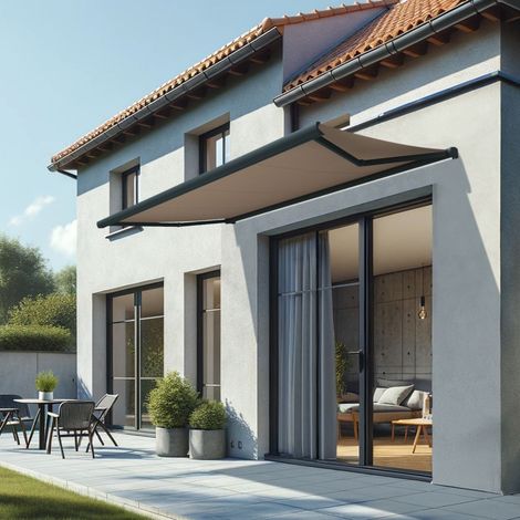 Toldo cofre FORMENTOR 2,50x1,50 M (Motorizada con Interruptor - Gris antracita estructurado RAL7016ST - Topo) (1/5)
