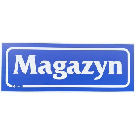 Lagerinformationsschild 90x240mm Anro PVC