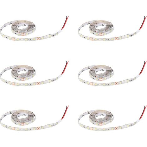 6 Stück 1M 60-3528 SMD Wasserdichte LED-Streifenleuchte DC12V (Weiß) (1/4)