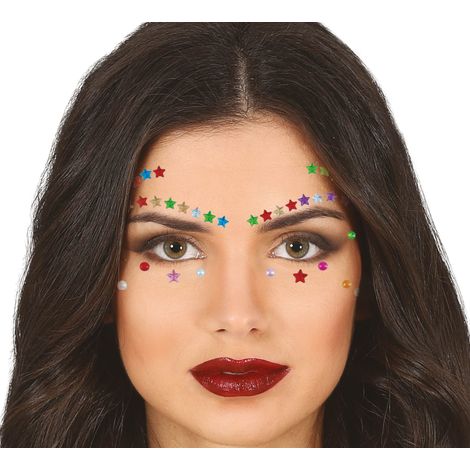 Adesivi decorativi per il viso, in particolare per gli occhi - STELLE colorate (1/2)
