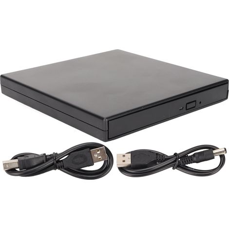 Lecteur DVD externe portable silencieux, graveur optique USB 2.0 pour ordinateur portable et PC (1/5)