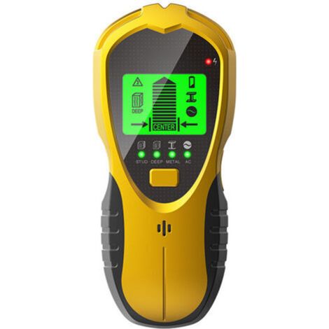 Détecteur de métaux mural 4 en 1 – Écran LCD – Détection jusqu'à 60mm – Modes métal, bois, fil AC – Design ergonomique et étanche (1/5)