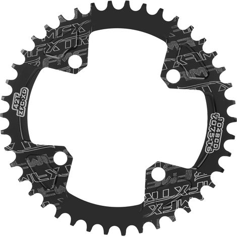 Couronne de chaîne vélo MTB 42T en alliage d'aluminium FMFXTR 104BCD, noir, pour pédalier (1/5)