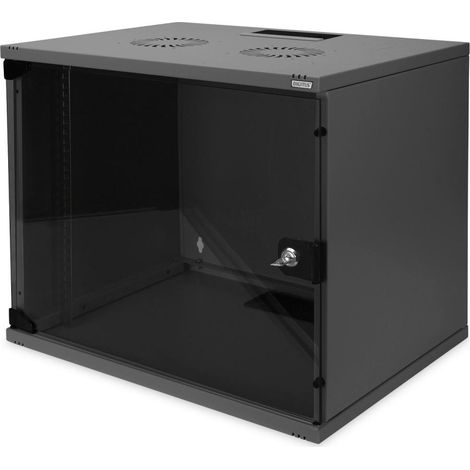 Digitus DN-19 09-U-S-SW armario rack 9U Bastidor de pared Negro (1/2)