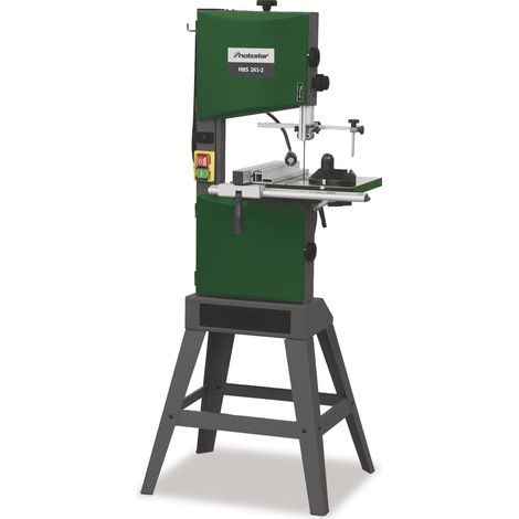 Holzstar – Scie à ruban pour bois – Hauteur de coupe 152 mm – Largeur de coupe 245 mm – Moteur 0,375 kW 230V – 2 vitesses – HBS2612