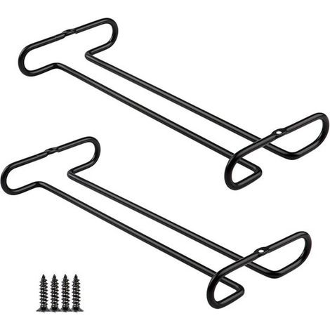 Soportes para copas de vino (2 piezas)，Soportes colgantes para copas de vino，Soporte de hierro para debajo del armario (1/5)