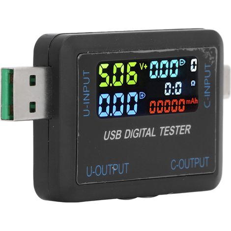 Testeur USB Multimètre Multifonction Type C Testeur de tension, courant, capacité, énergie et puissance 5‑36V (1/5)