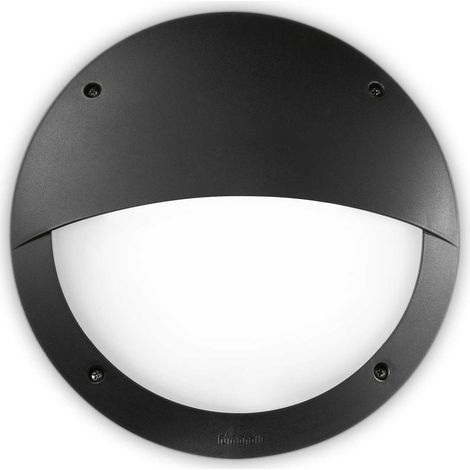 Ideal Lux Lucia - Applique murale extérieure à 1 demi-diffuseur noir IP66, E27 (1/2)