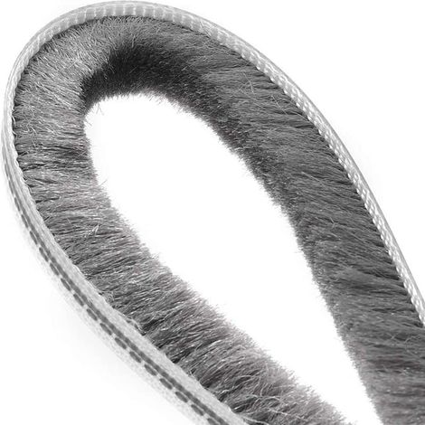 Bande coupe-froid à brosse, bande d’étanchéité pour porte de 10 m / 30,2 pi coupe-froid à brosse, bande d’étanchéité coupe-froid pour fenêtre de porte (1/5)