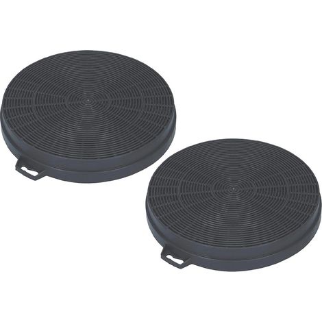 Trade-Shop Ersatz Aktivkohle-Filter Ø210mm für Bosch, Secondi Marchi, Superser, TECNIC, Viva, Whirlpool, Klarstein, KRONA Steel Dunstabzugshauben - 2 Stück