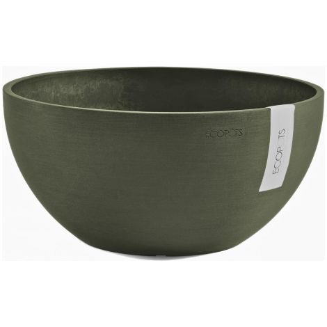Ciotola per Piante Brussels D25 H12 cm Verde Kaki ECOPOTS