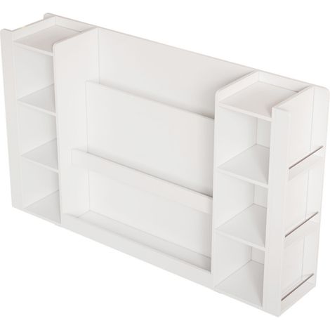 Étagère pour enfants, bibliothèque à images avec rangement, armoire pour enfants et bibliothèque pour enfants, meuble en bois pour chambre d’enfant, blanc, 140 x 30 x 95 cm (1/5)